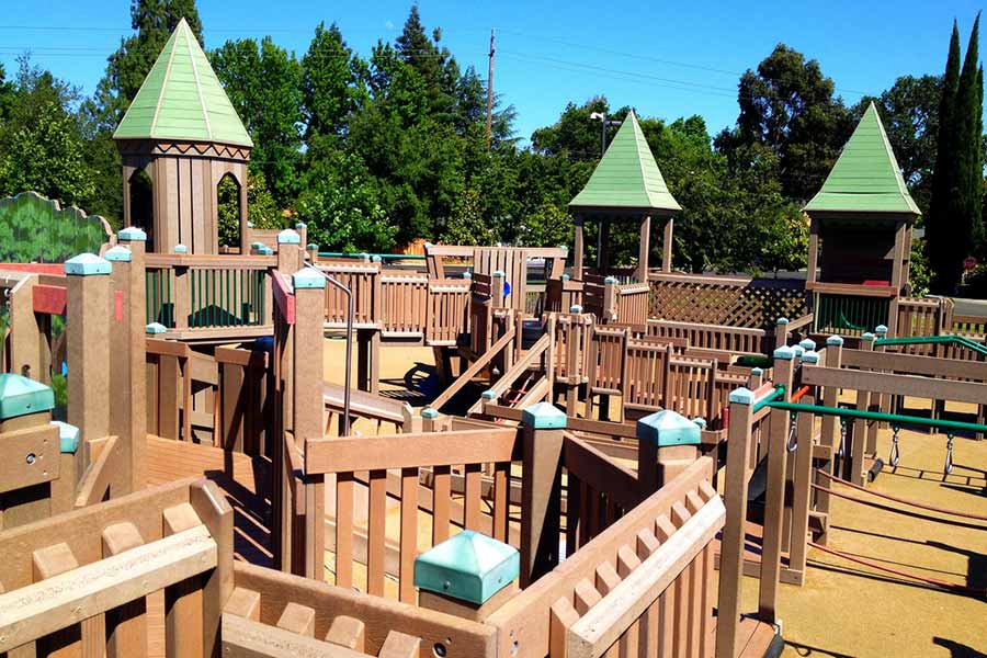 Example of a wooden playground