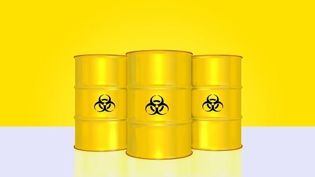 Illustration of hazardous waste material