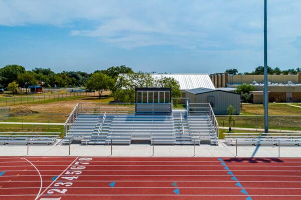 Hondo ISD track and bleachers detail