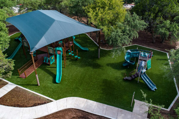 Lake Travis ISD playscape areal view