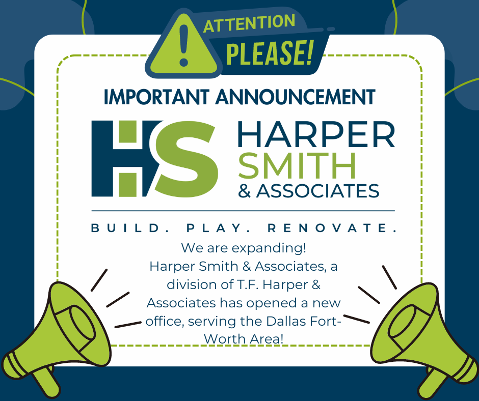 Announcement graphic with the text “Important Announcement: We are expanding! Harper Smith & Associates, a division of T.F. Harper & Associates, has opened a new office serving the Dallas Fort-Worth Area!”